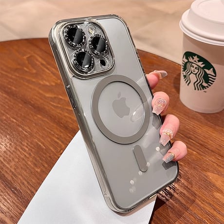 黄ばまない Magsafe対応 iPhone15/15Proケース 全面保護 iPhone14/13/12proカバー 高級感 高透明 頑丈 [M3962]
