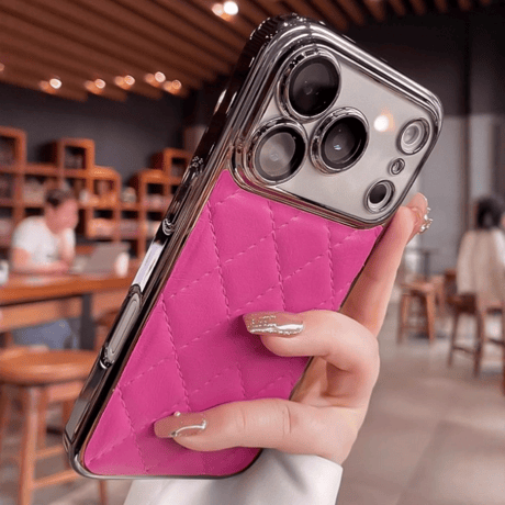 上品 iPhone17Pro/17ケース レザー レンズ保護フィルム付 iPhone17ProMax/16Pro/15カバー オトナ可愛い キルティングデザイン [M5849]