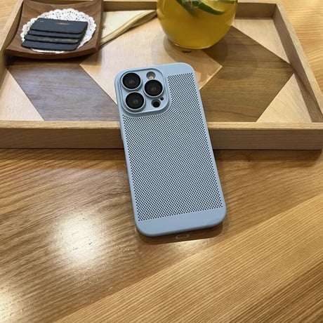 放熱 iPhone15Pro/15ProMaxケース メッシュケース カメラレンズ保護 iPhone14/13/12proカバー 耐衝撃 指紋防止  薄型軽量 [M3569]
