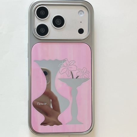 花瓶ミラー iPhone17Pro/17ケース メッキ iPhone16ProMax/15Pro/14ケース 耐久性に優れる 便利人気品[M6540]
