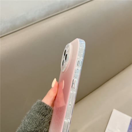 レーザー グラデーション iPhone13/14ケース キラキラ 全面保護 アイフォン11/12proカバー シンプル 高級感 韓国風[M3014]