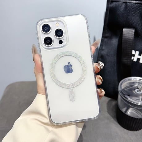 オーロラカラー光る iPhone15pro/15promaxケース MagSafe対応黄ばまない 高透明iphone14pro/13promaxカバー 丈夫 [M4155]