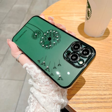 ジュエリータンポポ iphone13mini/12proケース  キラキラクリアiphone11pro/se3カバー  高品質 メッキ 頑丈 シンプル 全面保護 [M1811]