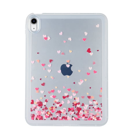 ハート柄 iPad 10.9(第10世代)ケース クリア iPad air10.9inchカバー ipadmini/ipadpro  シンプル 耐衝撃加工 軽量頑丈[M3166]