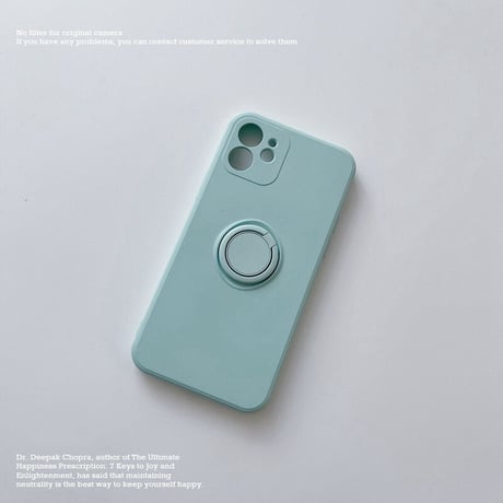 iPhone16/16Proケース リング付  高品質シリコン iphone15pro/14/13mini/12/11proカバー   シンプル  お揃い 手さわりよい スタンド[M2194]