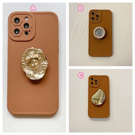 金属グリップ付 iPhone13pro/13promaxケース   スマホスタンド iphone12 /11promaxカバー   可愛い 品質いいM1138