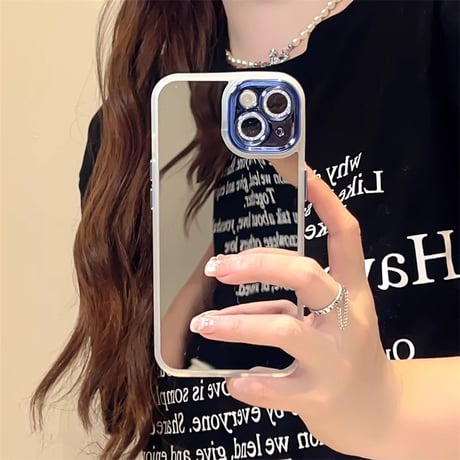 キラキラレンズフイルム付 iPhone15/15proカバー ミラー iPhone14promax/13pro/12ケース 割れない 頑丈[M4260]