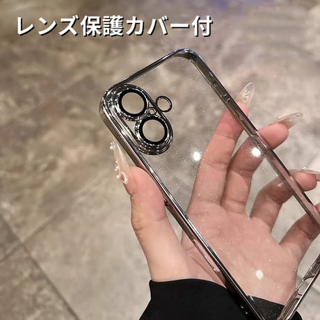 iPhone16/16Plusケース キラキラ 透明 iPhone15Pro/13/14ProMaxケース 黄ばまない ハード おしゃれ [M4594]