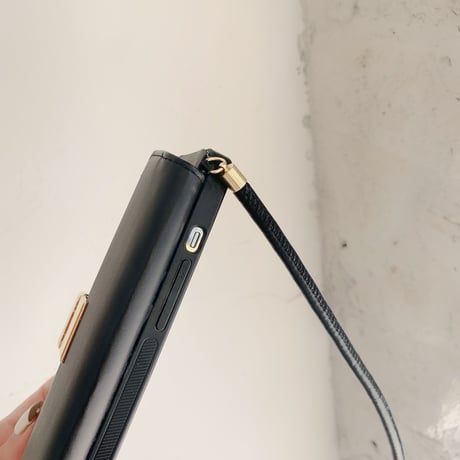 カード収納 iPhone13mini/13promaxケース  革製 紐付き iphone12 /11カバー  バック型 シンプル風コーデM1032