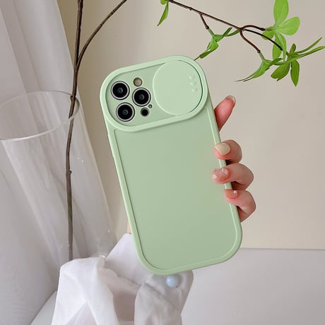 カメラレンズカバー付き iphone13/12promaxケース  シンプル iphone11/XSカバー カラフル  お揃い 頑丈[M1926]