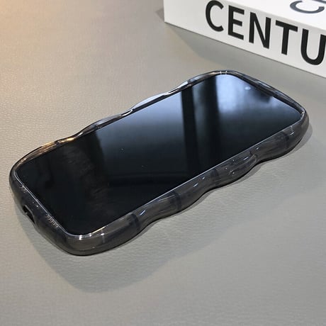 滑りにくい透明 iphone14plus/13proケース  ハート型カメラレンズ アイフォン12/11カバー  波紋枠 可愛い[M2178]