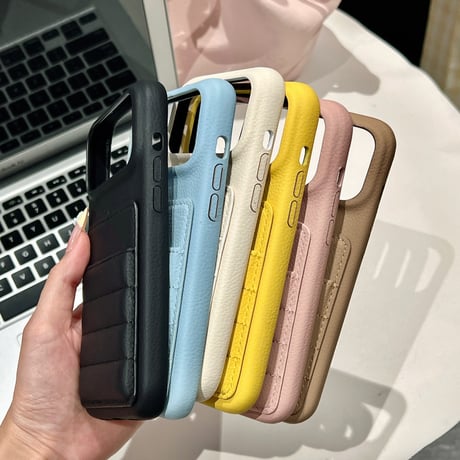 カード収納 iPhone17Pro/17ケース レザー iPhone16ProMax/15Ppro/14カバー シンプル 上品 高品質 便利 [M6454]