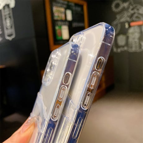 カード入れ2個 iphone15/14promaxケース  クリア iphone13/12/11カバー   シンプルコーデ 可愛い 交通カード/クレジットカードなど収納[M2193]