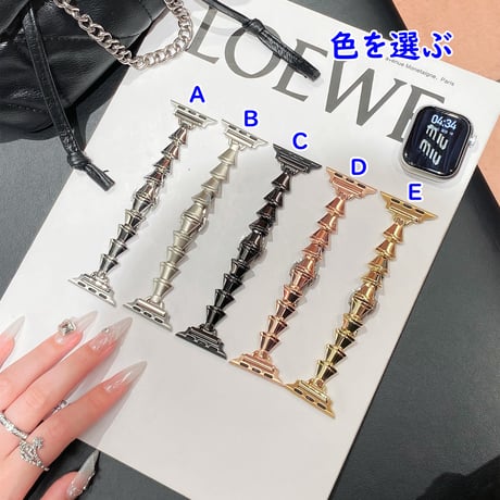金属 Apple watch Series10バンド おしゃれ アップルウォッチバンド Ultra series8 7 6 5 4  3 2 SE SE2 高品質高級感[M5115]