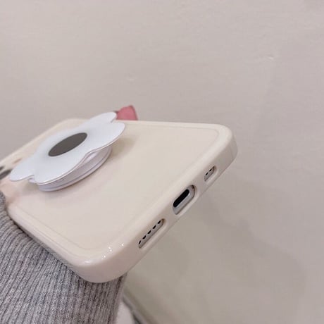 花 スマホグリップ付 iphone11/12proケース 女子 iphoneSE2/xsカバー  スタンド機能付 便利  持ちやすいM641