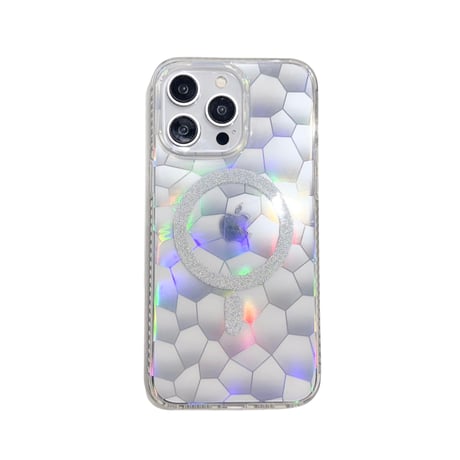 オーロラカラー光る iPhone15pro/15promaxケース MagSafe対応黄ばまない 高透明iphone14pro/13promaxカバー 丈夫 [M4155]