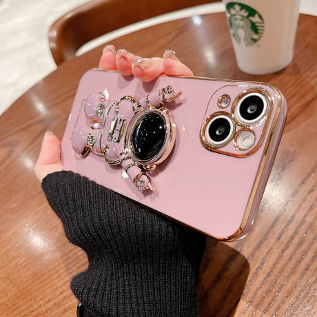 宇宙飛行士 iphone14/13promaxケース  スタンド機能 iphone12/11promaxカバー  高品質  可愛い[M2056]