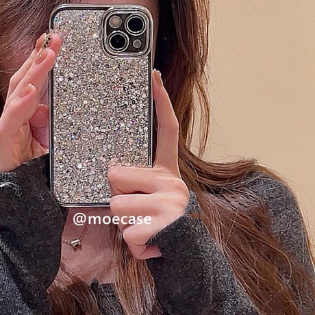 キラキラ眩しい iPhone15/15Proケース グリッター iPhone14/13promaxケース きれい お洒落女子におすすめ [M3794]