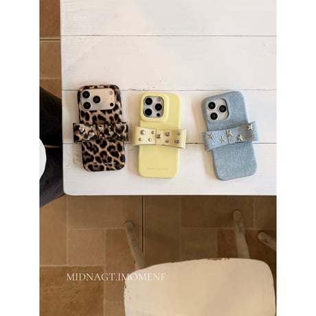 リボンスタンド付 iPhone17Pro/17ケース  レザー製 アイフォン16ProMax/15pro/14カバー  高級感 耐久性ある [M6477]