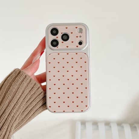 ハート柄 iPhone17Pro/17ケース ピンクカラー iPhone17Promax/16Pro/15ケース 甘すぎ カメラカバー付 高品質[M6127]