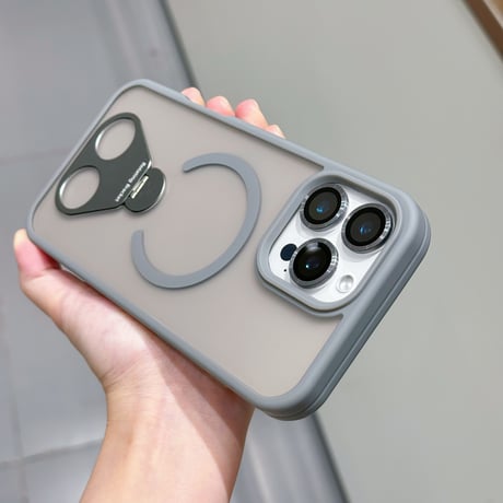 スタンドリング付 iPhone16promax/16eケース Magsafe充電 耐衝撃 iPhone15pro/14plus/13カバー 指紋防止 マット [M5486]