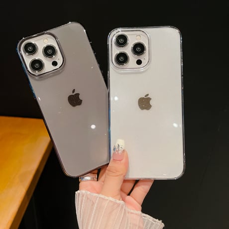 クリア iPhone15/15proカバー 黄ばまない キラキララメiphone14pro/13/12カバー 軽量薄型 [M4218]