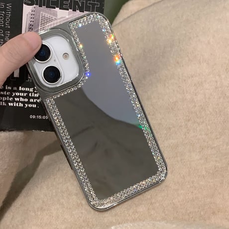 ジュエリーミラー iPhone16pro/16カバー おしゃれ iPhone15promax/14pro/13ケース 頑丈 上品 可愛い [M5158]