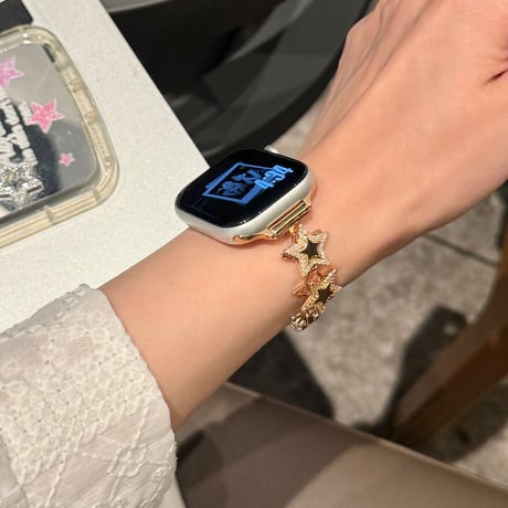 ダイヤ星  AppleWatchバンド メタル AppleWatchベルト Series 11/10/9/8 SE3/2  Ultra3/2/1 高級感高品質 人気品[M6439]