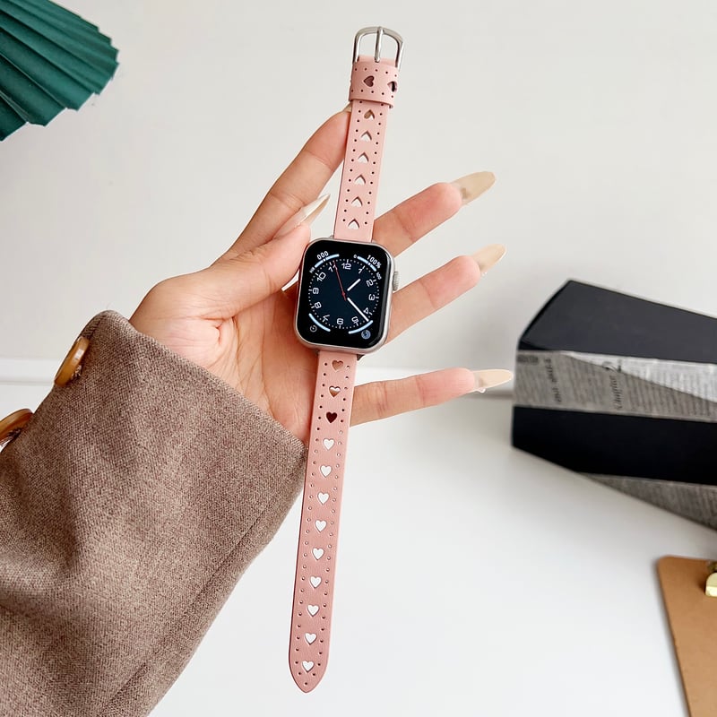 本革 Apple watchベルト 透かし彫り ハート アップルウォッチバンド 本革 Apple watchベルト 透かし彫り ハート アップルウォッチバンド