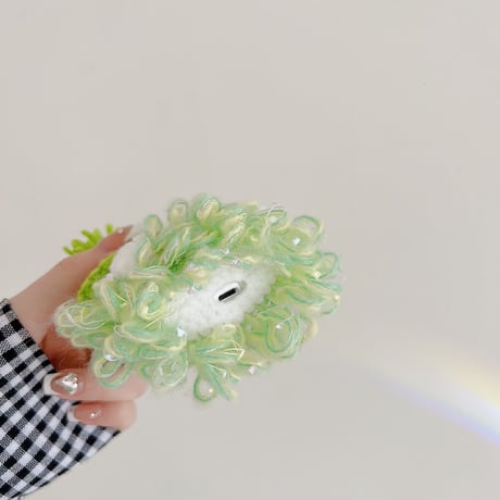 グリーンカエル airpods第3世代ケース  ぬいぐるみモンスター  エアーポッズプロカバー  柔らかい 可愛い  [M1875]