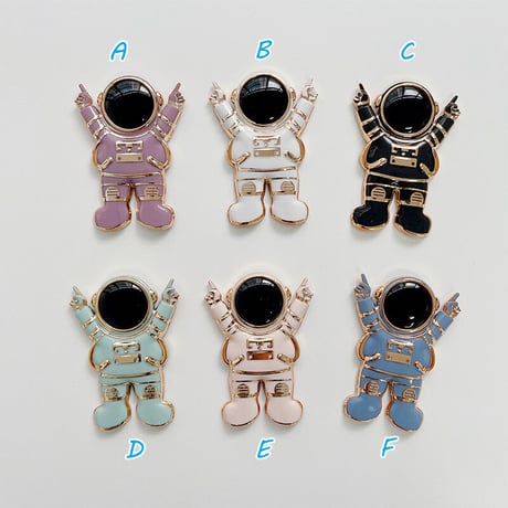 宇宙飛行士 スマホグリップ  可愛い スマホスタンド 落下防止 リング 超キュート  便利多機能 艶あり メッキ いいプレゼント[M2140]