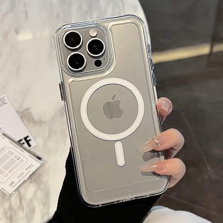 Magsafe対応 iPhone15/15promaxケース 黄ばまない 透明 iPhone14/13pro/12promaxケース シンプル 耐衝撃[M4429]