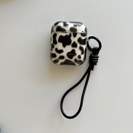 アニマル柄 Airpods４ケース 牛柄 ストラップ付 Airpods3/Pro2ケース 可愛い 丈夫[M5674]