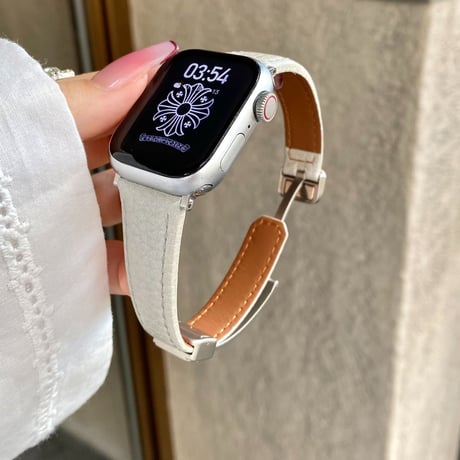 レザー製 Apple watchバンド マグネット式 アップルウォッチベルト Ultra3 series11 10 98 7 6 SE3 SE2  使いやすい[M5755]