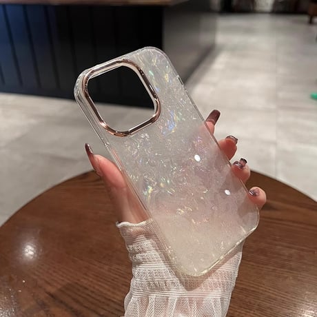 iPhone17Pro/17ケース シェル キラキラ iPhone16promax/15Pro/14Pro/13ケース 大人可愛い 上品 大人気 [M4680]