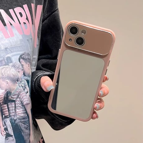 鏡 iPhone15/15Pro/15promaxケース  シンプル風 iPhone14pro/13Pro/12カバー 女子に人気 便利[M4028]