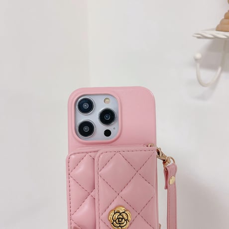 カード収納/小銭入れ iPhone15/15proケース レザー アイフォン13/12/11proケース ストラップ 高品質 有名人愛用[M3502]