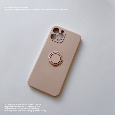 iPhone16/16Proケース リング付  高品質シリコン iphone15pro/14/13mini/12/11proカバー   シンプル  お揃い 手さわりよい スタンド[M2194]