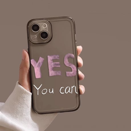 YES You can iPhone16pro/16plusケース ミラー/クリア iPhone15promax/14/13miniカバー シック シンプル風 [M5415]