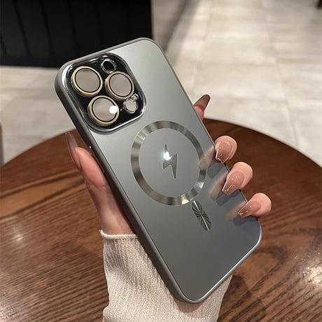 MagSafe対応 iPhone15Pro/15ProMaxケース 指紋防止 耐衝撃 iPhone14/13/12proケース レンズ保護 丈夫耐久性[M3879]