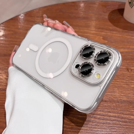 黄ばまない Magsafe対応 iPhone15/15Proケース 全面保護 iPhone14/13/12proカバー 高級感 高透明 頑丈 [M3962]