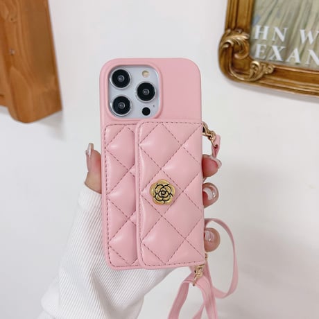 カード収納/小銭入れ iPhone15/15proケース レザー アイフォン13/12/11proケース ストラップ 高品質 有名人愛用[M3502]