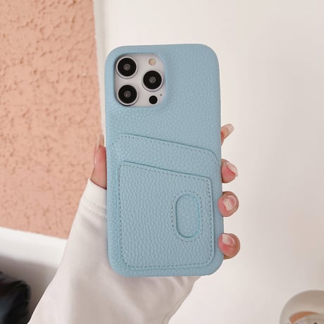 ICカード入れ2個 iPhone14/15proケース レザー高級感アイフォン13/12proカバー 男女向け 高品質 ギフトにおすすめ[M2901]