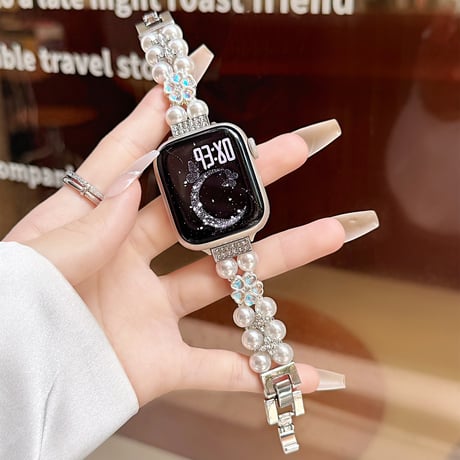 ダイヤパール Applewatchベルト きれい Ultra2/1/SE(第2/1世代)/Series9/8/7/6/5/4/3/2/1アップルウォッチバンド 高級感[M5625]