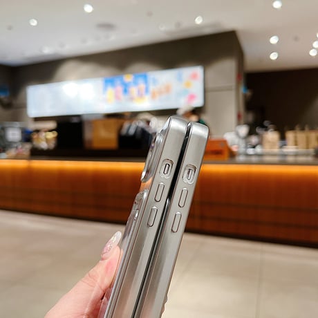 カード入れ iPhone15pro/16ケース ストラップ付 メッキ アイフォン14/13/SEカバー 便利 シンプル[4347]