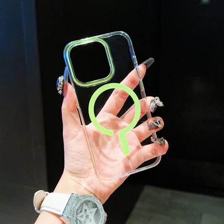 iPhone15pro/15promaxケース magsafe対応 高透明 iPhone14pro/13promax/12カバー 黄ばまない シンプル [M4298]