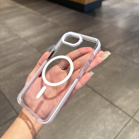 iPhone16E ケース Magsafe対応 クリアiPhone16Pro/15/14/13promaxケース シンプル風 黄ばまない 丈夫 [M5160]