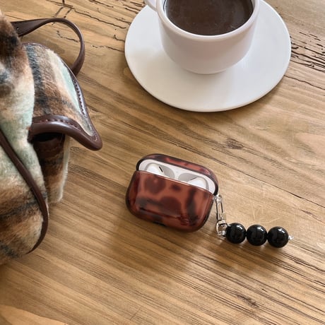 秋冬に流行る Airpods4ケース  ヒョウ柄 グリーン/ブラウン Airpodspro2/proカバー Airpods3 光沢感 キーチェーン付き [M4819]