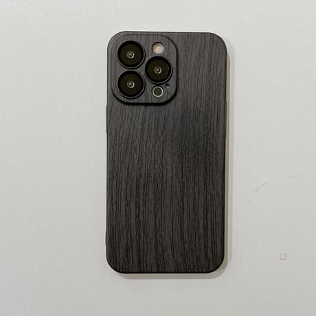 木柄 iphone14max/13proケース  カメラレンズフィルム付 iphone12promaxカバー  シンプル  薄型 手触りいい[M2186]