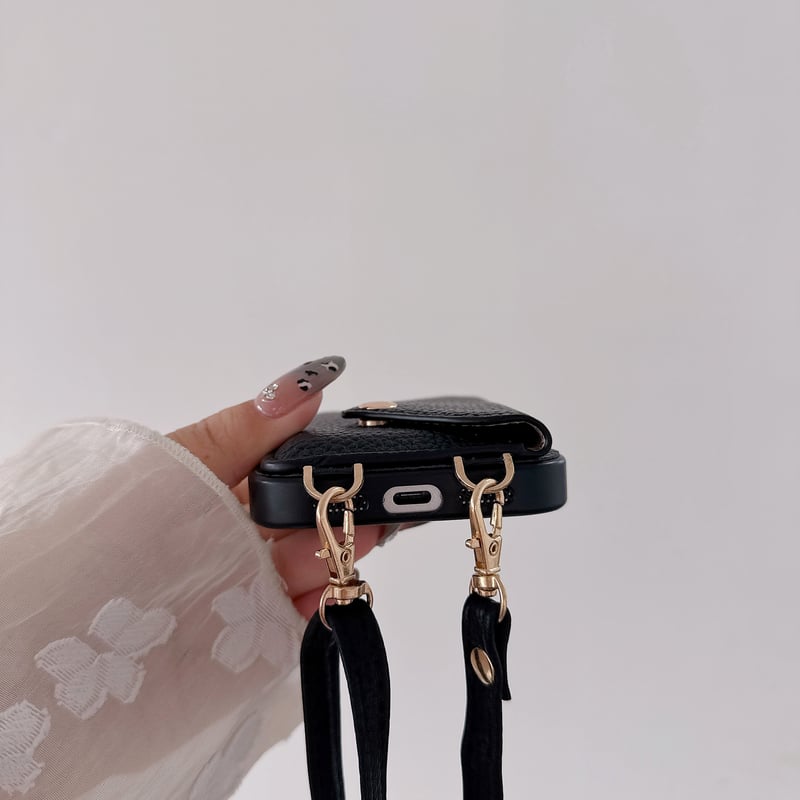 カード収納 iPhone17Pro/17ケース ショルダーストラップ付 iPhone17Pro